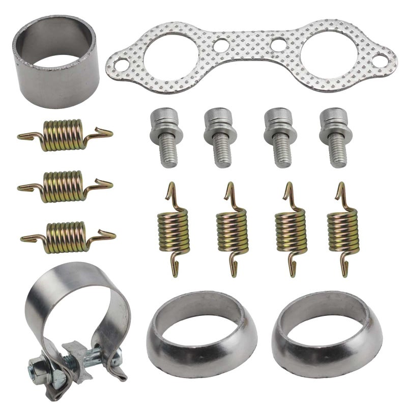 gradora Exhaust Pipe Manifold Gasket Spring Rebuild Kit Replacement for Polaris Ranger RZR 800 EFI 2008-2010 Sportsman Ranger 700 800 900 5811511 3610047 7041804 7041687 5257254 - Image 1